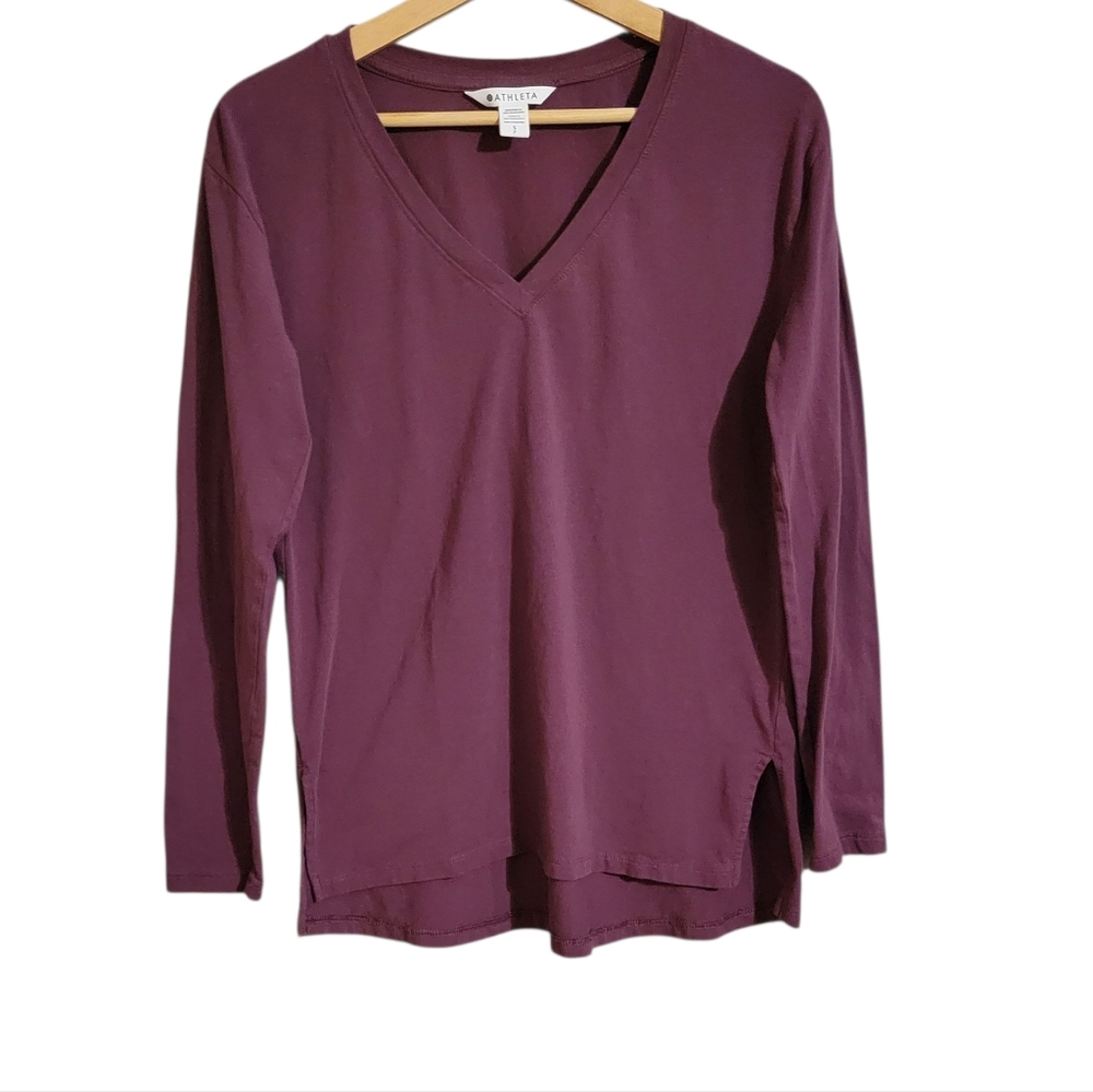 Athleta Long Sleeve V Neck Top